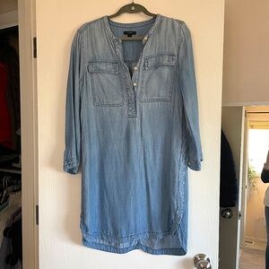J Crew Drapey Chambray Shirtdress, Medium